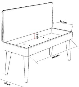 Mobilier pentru hol Maluxe Tigris (Stejar sonoma + Albastru închis). 1089062