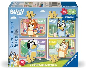 PUZZLE BLUEY 4 BUC IN CUTIE 2 3 4 5 PIESE - RAVENSBURGER (RVSPC04105)