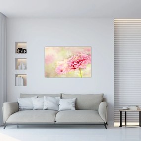 Tablou - Floare roz, aquarel (90x60 cm)