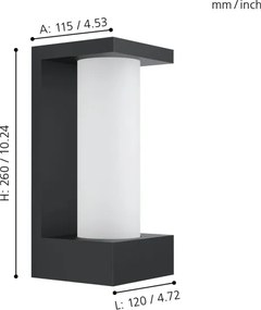 Eglo 98744 - Aplică perete exterior LED CIVIDINO LED/6W/230V IP44