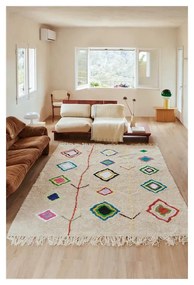 Covor crem lavabil/țesut manual din bumbac 170x240 cm Kaarol – Lorena Canals