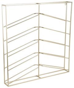 Raft pentru sticle de vin auriu pentru perete din metal număr de sticle 10 67x66x7,5 cm Cuadro – PT LIVING