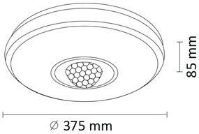 Plafonieră LED RGB dimabilă MAGIC DISCO LED/18W/230V + telecomandă