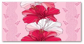 Tablou pe sticlă acrilică Flori hawaii