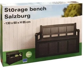 Bancă de grădină cu spațiu de depozitare Salzburg,130 x 60 x 85 cm, 280 l