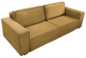 Canapea extensibilă RONDA, 3 locuri, cu spațiu de depozitare, portocalie