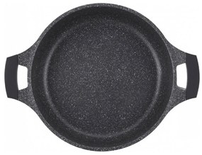 Cratiță marmorată cu capac 3L, 26 cm – Royalty Line RL-BR26CM, antiaderentă, ușor de curățat