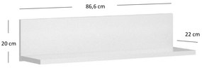 Poliță 90 cm Ethan (alb). 1052910