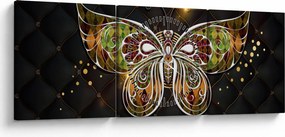 Tablou - Fluture magic (cu ceas) (90x30 cm)