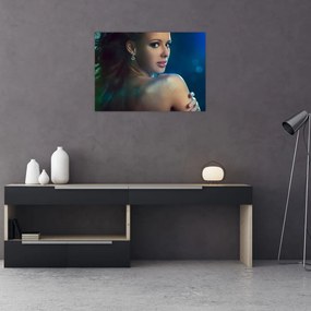 Tablou - Privirea unei femei tinere (70x50 cm)