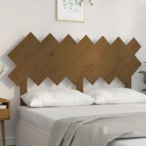 vidaXL Tăblie de pat, maro miere, 141x3x80,5 cm, lemn masiv de pin