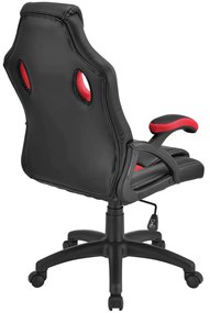 Jusky Scaun de birou Montreal - negru/rosu