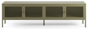 Comodă TV verde din metal 160x50x35 cm Fayna – Marckeric