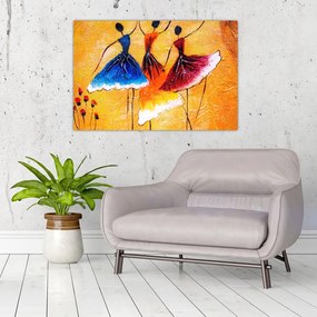 Tablou - Pictură în ulei, balerina (90x60 cm)