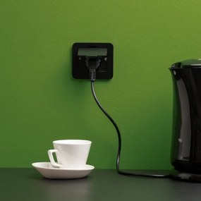 Priză încastrabilă de podea de exterior Solight 5B322B IP55 negru dreptunghiular