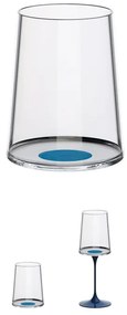 Set 2 pahare de cristal Trebonn SplitGlass 2025122, 280 ml, Ø7.3x9 cm, Posibilitatea atasare picior, Albastru