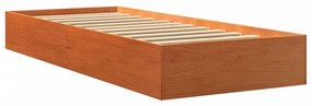 844820 vidaXL Cadru de pat, maro ceruit, 100x200 cm, lemn masiv de pin