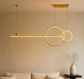 Lustra aurie inelara LED Range 120cm