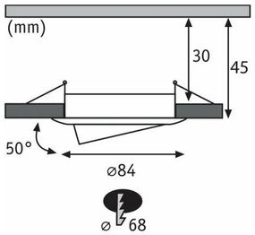 SET 3x corp de iluminat încastrat pentru baie LED/6W IP23 NOVA 230V Paulmann 94471