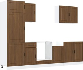 vidaXL Set dulap de bucătărie din 7 piese „Porto” stejar maro lemn