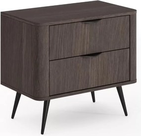 Noptieră Edrin 63 cm cu sertare - stejar dunin / negru
