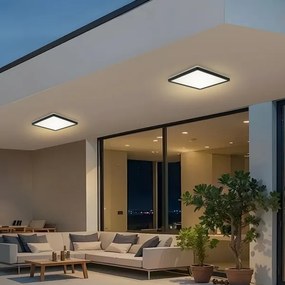 Plafonieră LED pentru baie Brilagi ULTRA SLIM LED/18W/230V 30x30 cm negru IP54