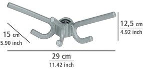 Wenko Set of 2 Herkules triple hooks, grey