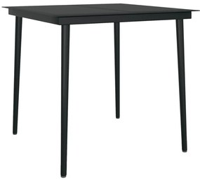 Set mobilier de gradina, cu perne, 3 piese, gri Gri, Lungime masa 80 cm, 3