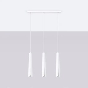 Lustră pe cablu Sollux SL.1399 PRYSM 3xG9/8W/230V alb