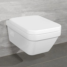 Vas wc suspendat rimless cu capac soft close, dreptunghiular, Villeroy  Boch Architectura Dreptunghiulara