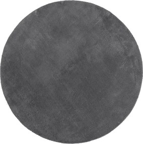vidaXL Covor HUARTE, fir scurt, moale și lavabil, antracit, Ø 200 cm