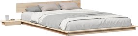 vidaXL Cadru de pat cu headboard cu depozitare Maro 160 x 200 cm lemn