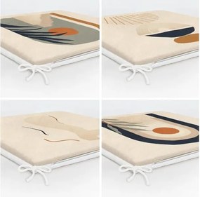 Perne de scaun 4 buc. 42x42 cm Illustrated Arch – Mila Home