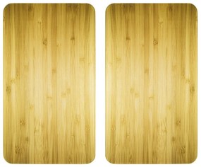 Plăci de protecție din sticlă WOODEN LOOK pentru aragaz - 2 bucăți, WENKO