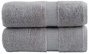 vidaXL Prosoape de baie premium SOLUND, 2 buc., gri, 30 x 30 cm, 600 g/m²