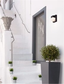 Aplica LED pentru exterior design modern IP65 Leto negru 14,5cm