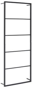 Suport de prosoape, negru, 45x10x115 cm, otel Negru, 45 x 10 x 115 cm