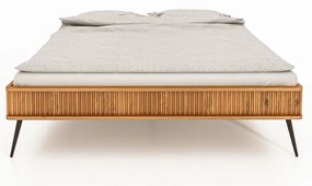 Pat matrimonial 140x200 cm din lemn de stejar Kula - The Beds