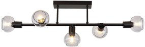 Rabalux Sullivan lampă de tavan 5x40 W negru-fumuriu 3296