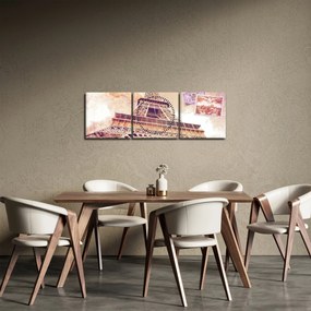 Tablou - Prriveliștea din Paris (cu ceas) (90x30 cm)
