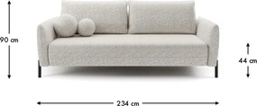 Canapea lemn masiv extensibilă Vasco, 234 × 103 × 90 cm