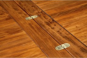 Masa pliabila, L90(180) 90 H80 cm,culoare nuc antichizat, Lemn masiv