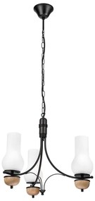 Lustră pe lanț Brilagi COTTAGE 3xE14/40W/230V fag/alb