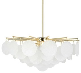 Lustra suspendata metal auriu si sticla SUONO 60