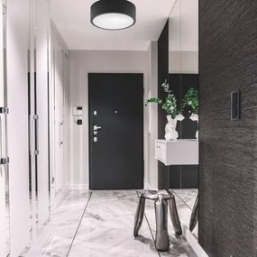 Plafonieră DANTE 1xE27/60W/230V d. 26 cm neagră