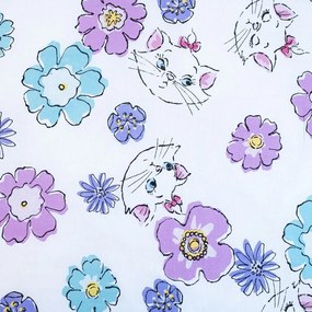 Lenjerie de pat pentru copii albă din bumbac pentru pat de o persoană 140x200 cm Marie Cat "Floral" – Jerry Fabrics