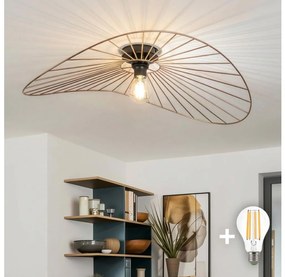 Brilagi - Lustră LED aplicată CERIA WIRE 1xE27/40W/230V 60x80 cm bronz