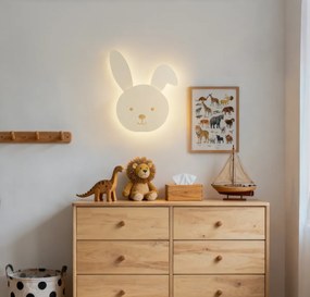 Lampă de perete pentru copii bej, cu LED, cu dimmer în 3 trepte - Benny the Bunny