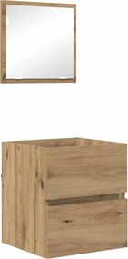 vidaXL Dulap de Baie Stejar Artizanal 41 x 38,5 x 45 cm Lemn compozit