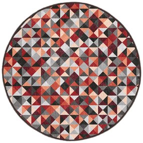 Covor roșu/gri lavabil rotund ø 150 cm Ignite – Mila Home